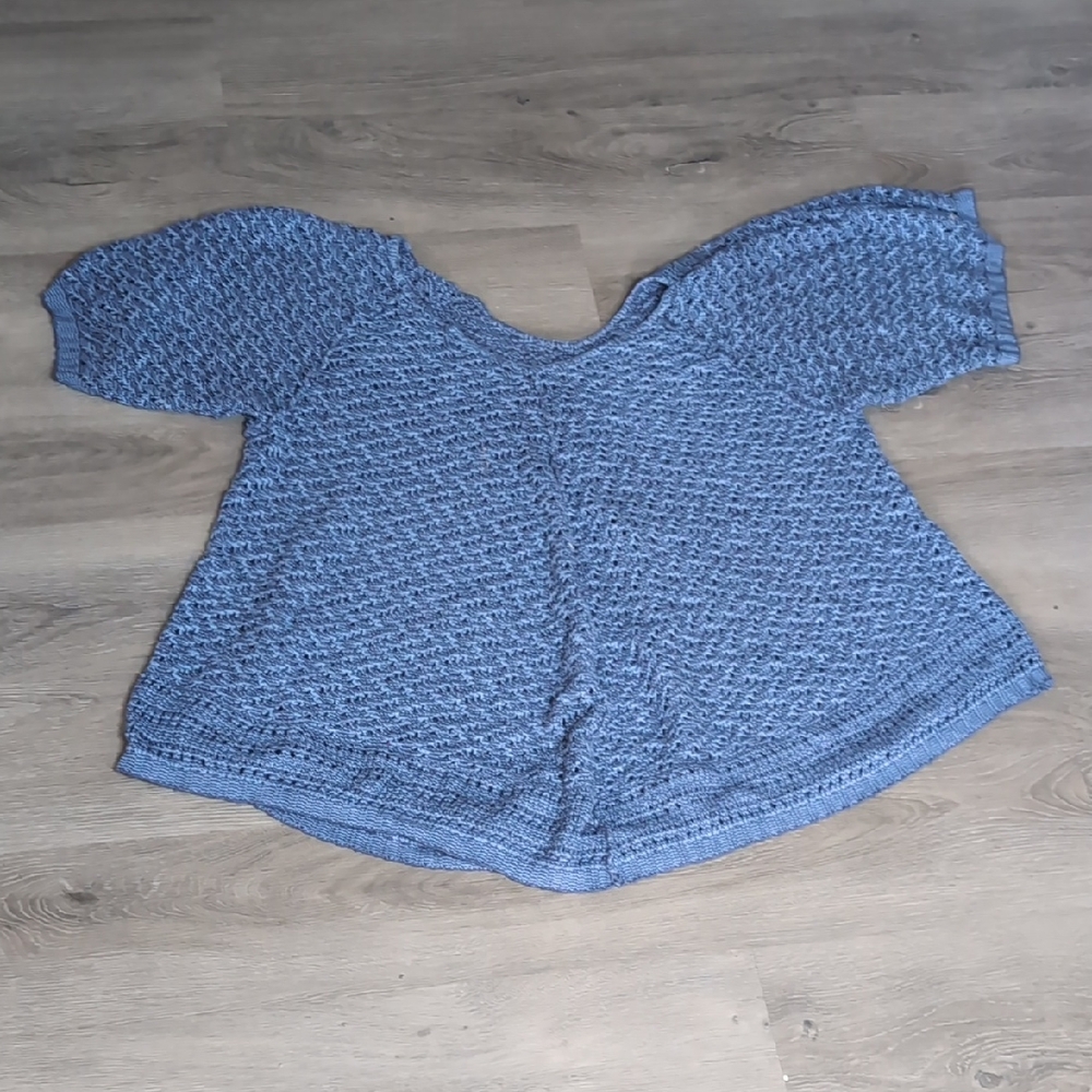 Blue Women's Loose Knit Sweater